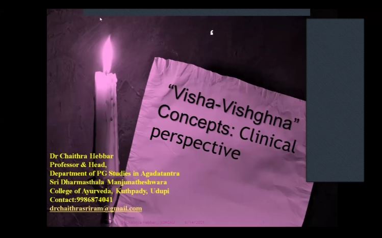 visha and vishagna concepts - A Clinical perspective - Dr.Chaithra Hebbar
